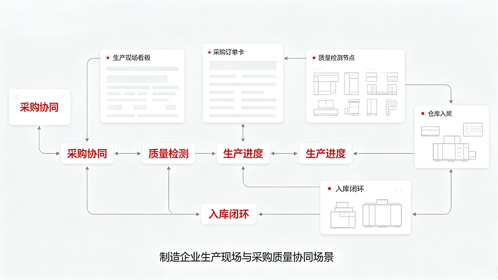 制造企业生产现场与采购质量协同场景